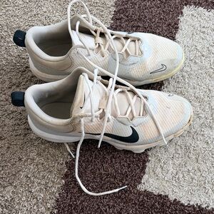 Nike Cream and Black Athletic Shoes